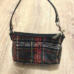 Vintage COACH Poppy Glitter Tartan Plaid Shoulder Bag